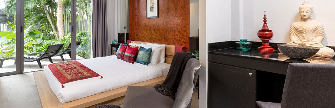 Infinity Blue Phuket - Bedroom with work space
